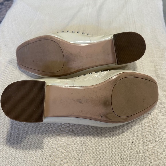 Halogen Nordstrom Women’s White Loafer Kaylee White Patent Leather Studded 9 - Picture 5 of 6